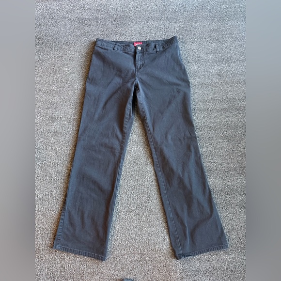 Dickies Pants Juniors Size 11 Black Pockets Bootcut Workwear Women's Straight - Picture 1 of 5